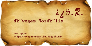 Üveges Rozália névjegykártya