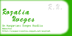 rozalia uveges business card