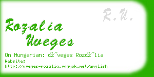 rozalia uveges business card